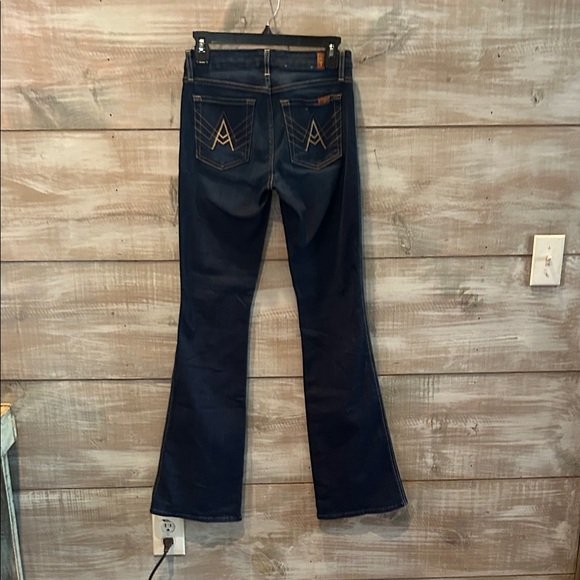 7 For All Mankind B(air) A pocket boot cut flare jeans size 27 dark wash - Picture 1 of 7
